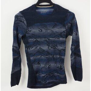 Smartwool Intraknit 200 Mountain Jacquard Performance Baselayer Men's Small Blue